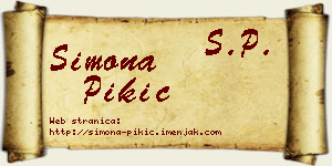 Simona Pikić vizit kartica